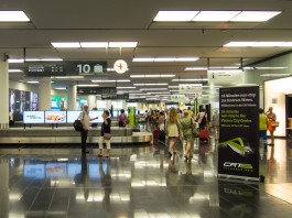 people waiting in the airport