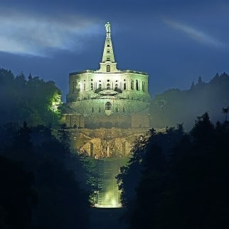 UNESCO Site Bergpark Wilhelmshöhe at Night