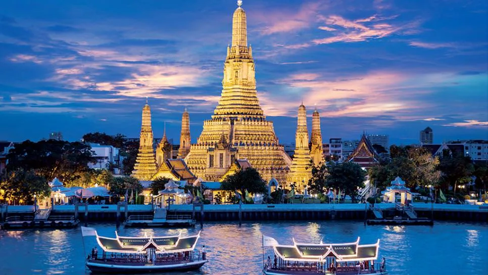 night life is starting in bangkok thailand