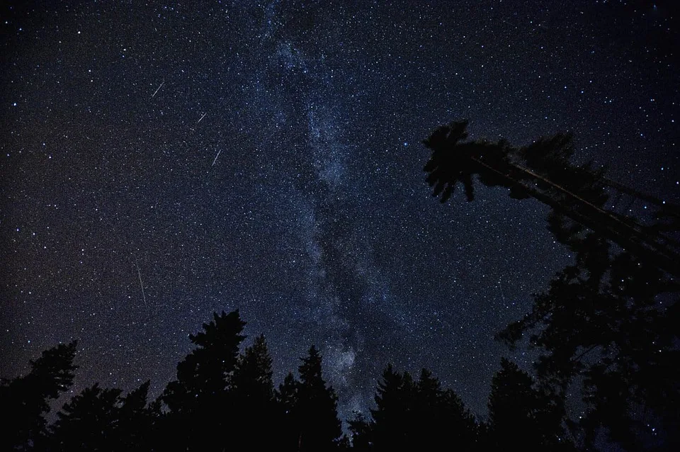 Perseid meteor shower in California
