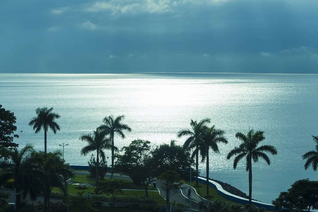 Panama landscape at sunset