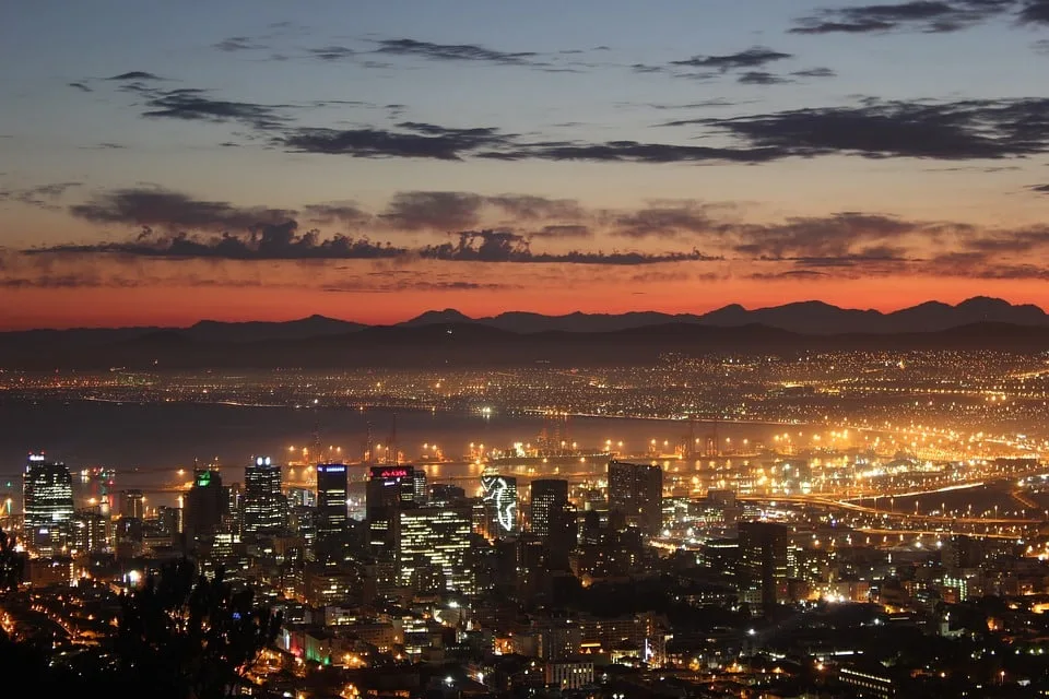 Sunrise over the Cape Town