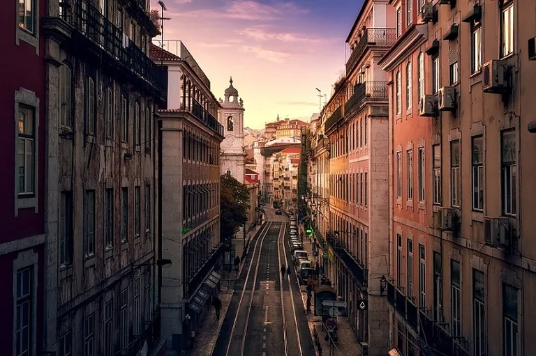 A street in Lisbon without many tourists