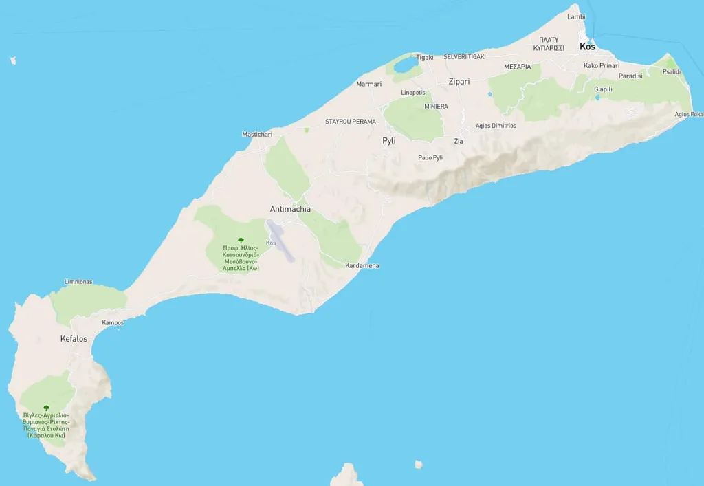 Kos island map