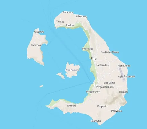 Santorini island map