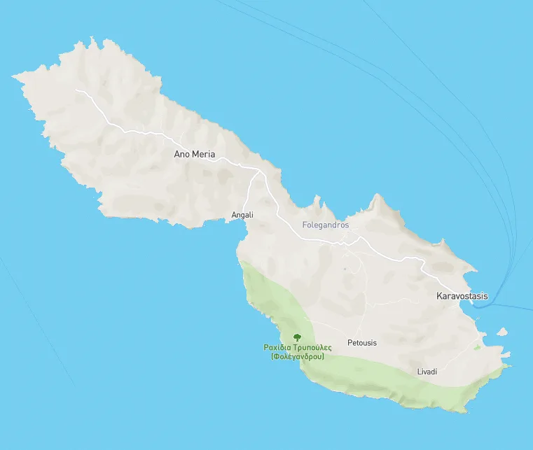 Folegandros island map