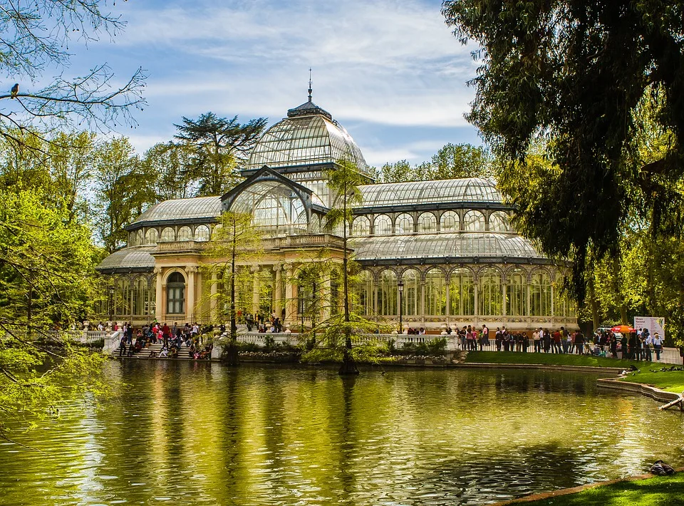 Palacio de Cristal in a Park in Madrid