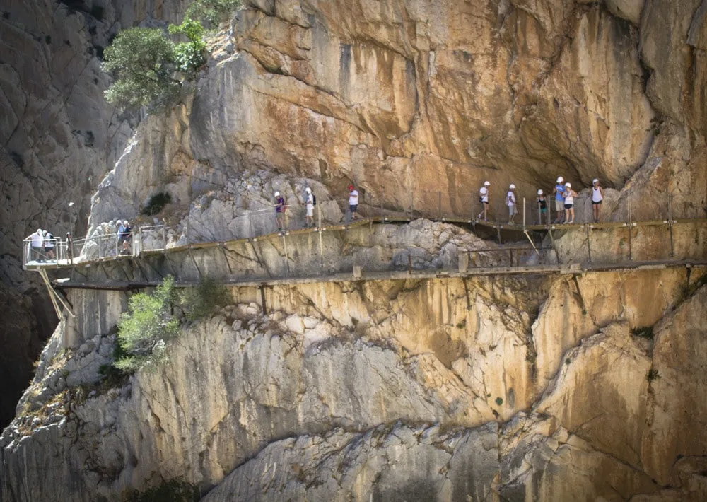 Special adrenaline-packed stroll on the boardwalk stairs of Caminito del Rey