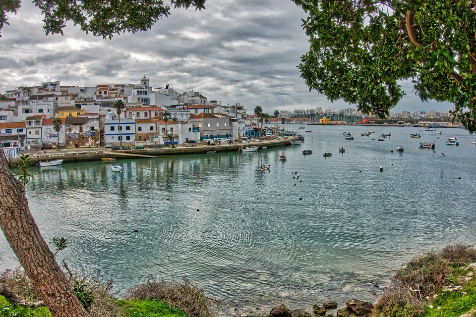 Town of Ferragudo and the Sea