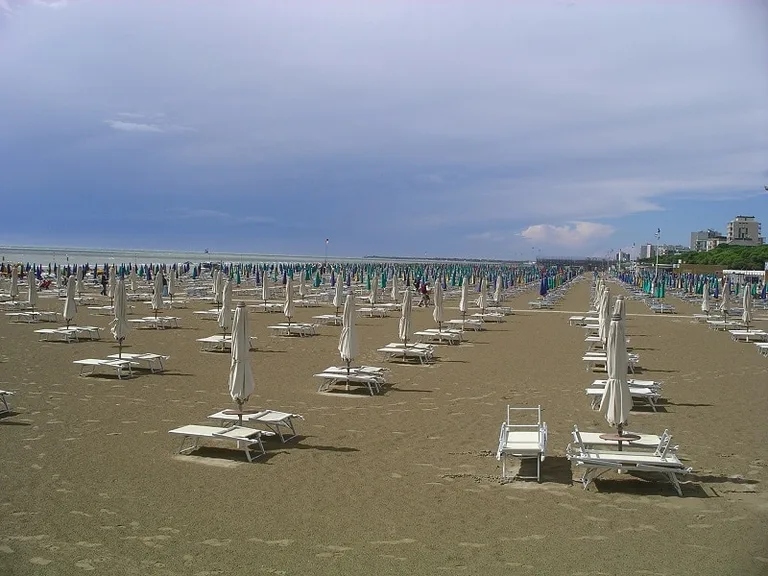 Lignano Sabbiadoro Beach in Italy