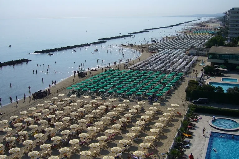 Montesilvano Beach in Abruzzo, Italy