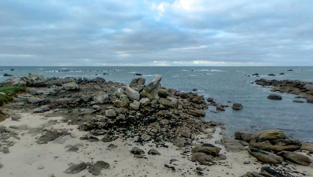 The rocky beach near Meneham, France