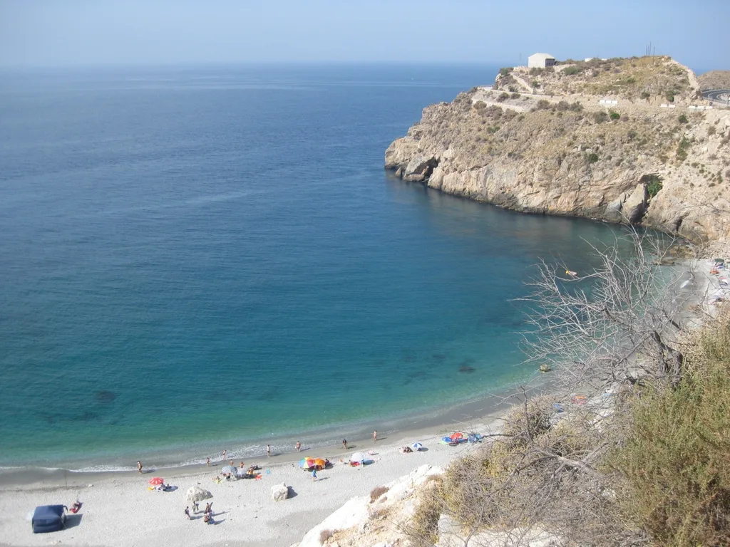 Uncrowded Playa de la Rijana in the South of Spain