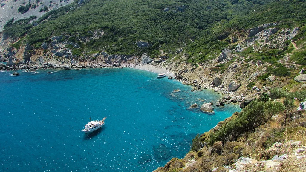 A secluded beach on Skiathos