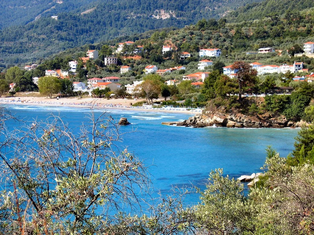 A beautiful Golden beach in Thassos