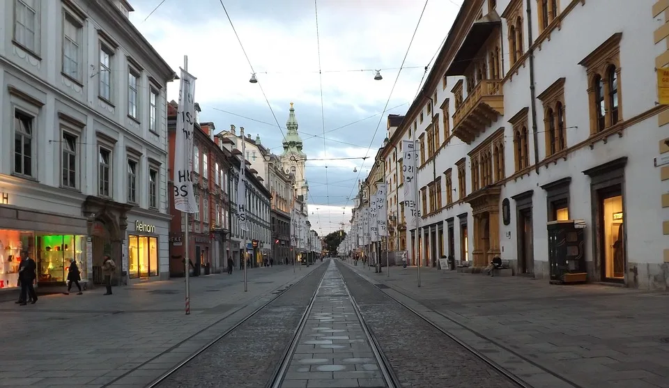 A Lovely Street in Graz, Austria
