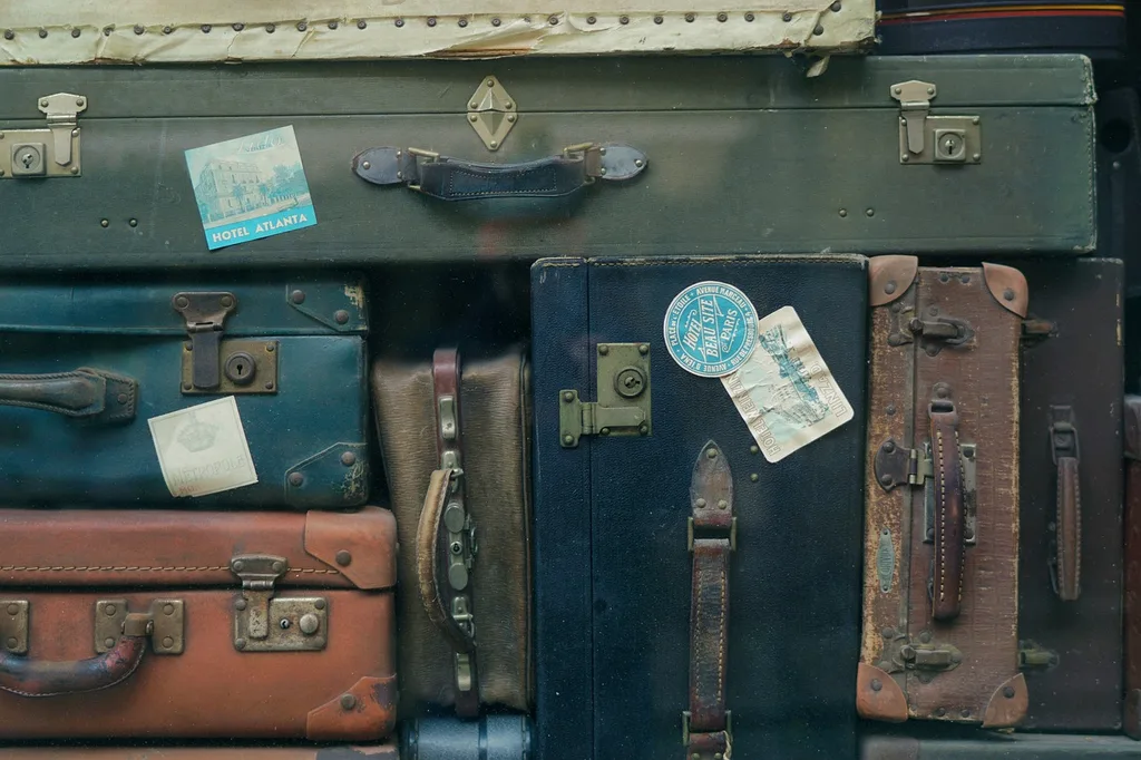 Vintage Travel Suitcases Stacked