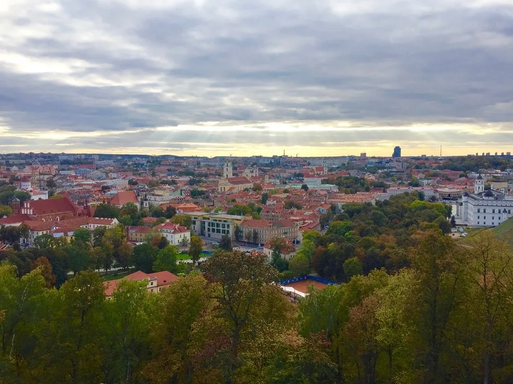 Panoramic view of Vilnius, Lithuania
