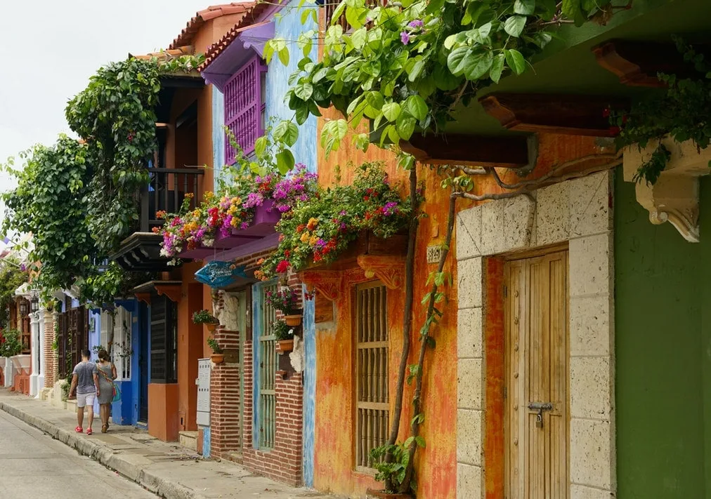 Vibrant houses in Cartagena