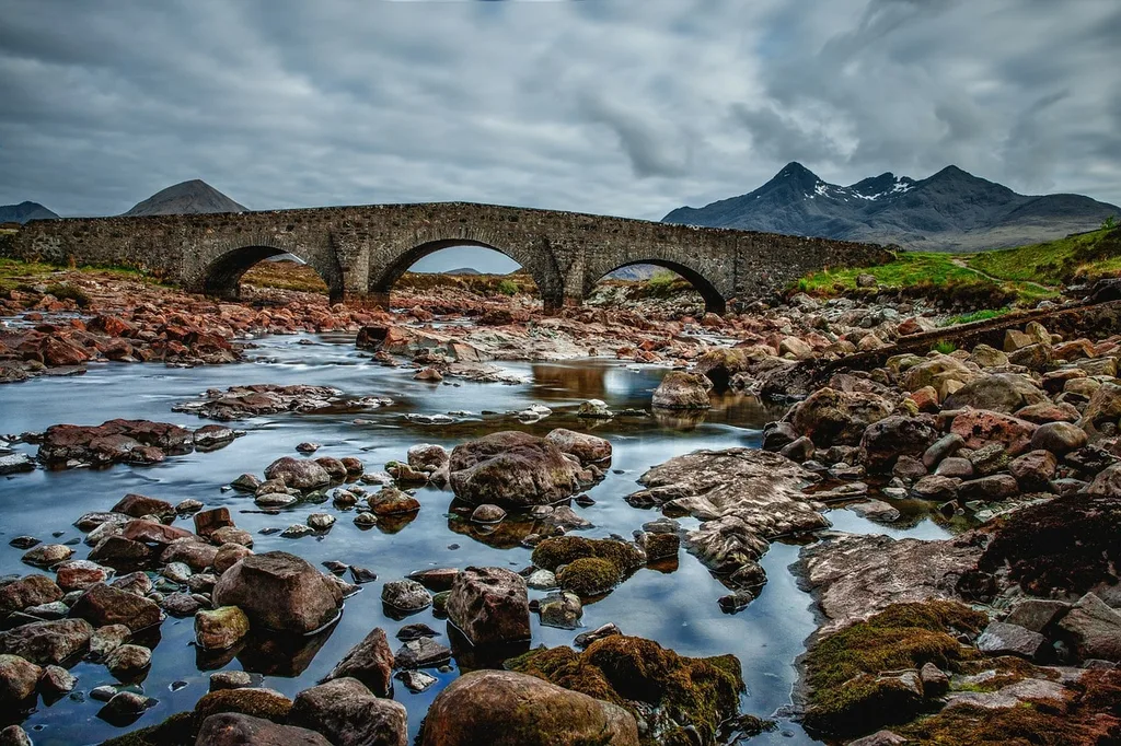 A placid landscape in Scotland in autumn
