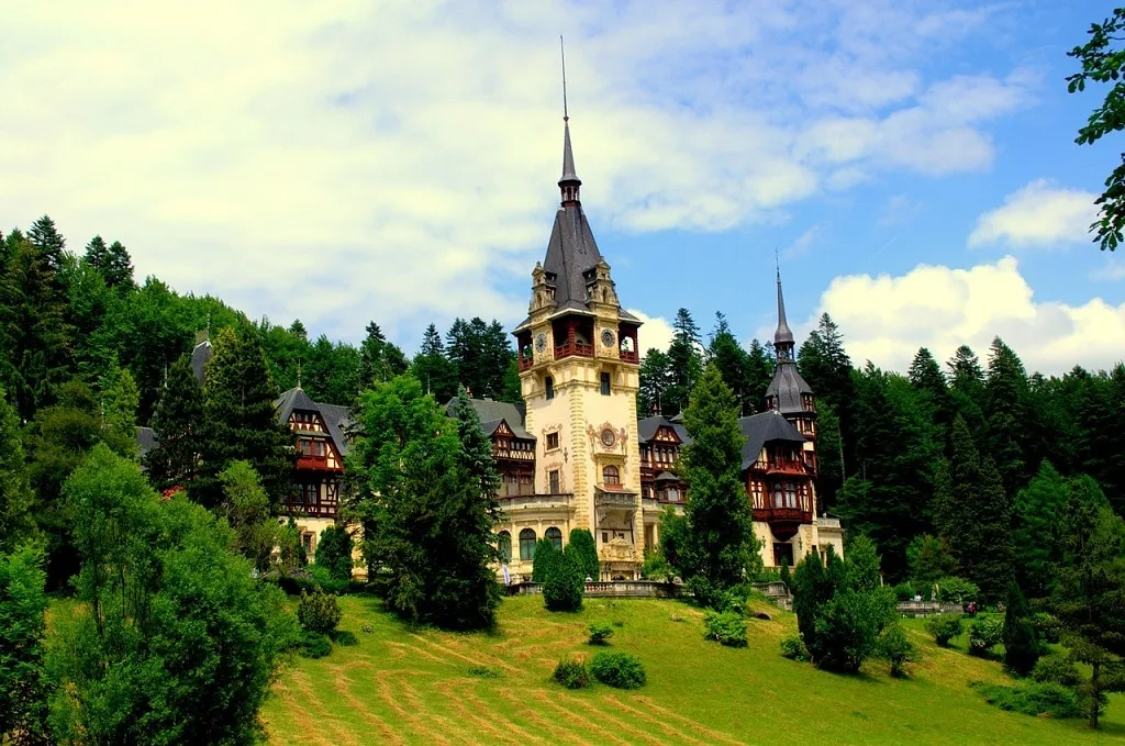 Castle in Transylvania in spring