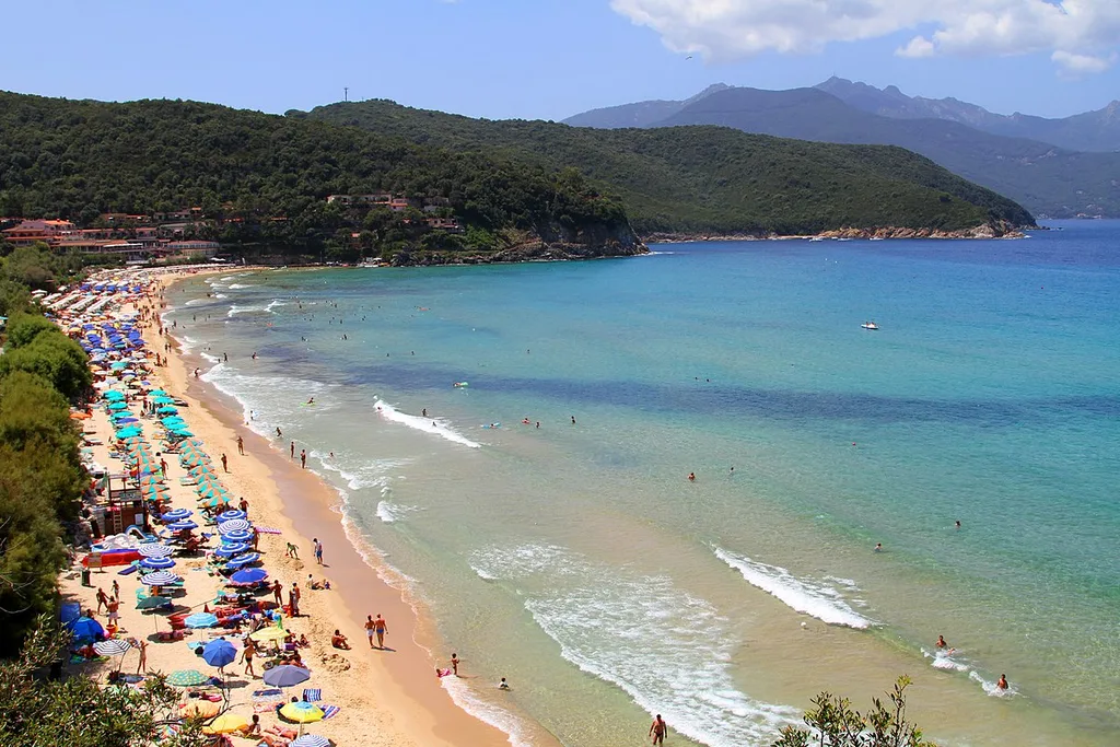 Biodola Beach on the Island of Elba