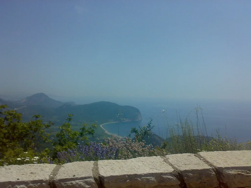 Buljarica Beach as seen from Petrovac