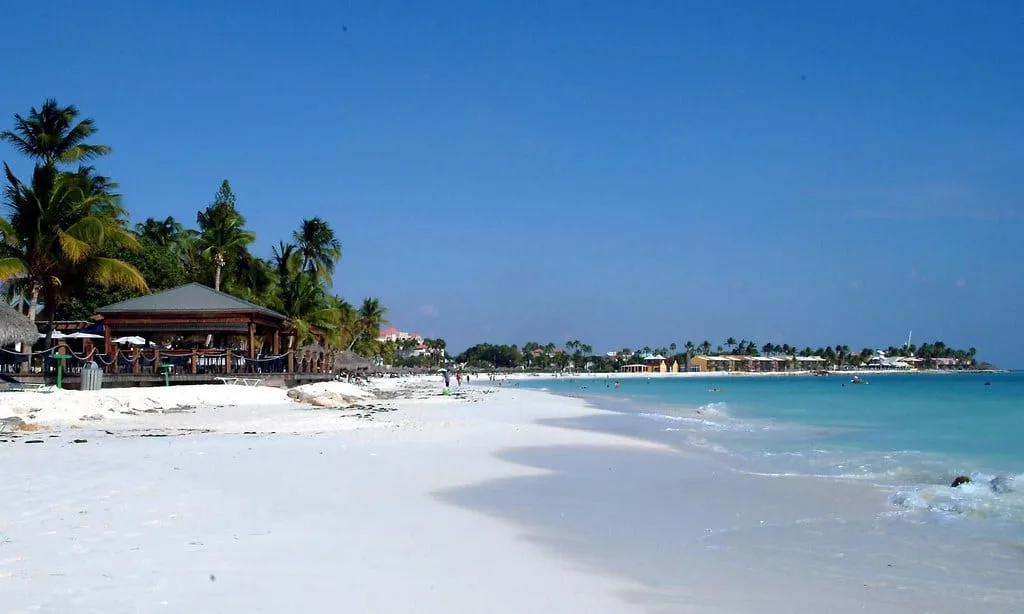 Beautiful turquoise sea in Aruba