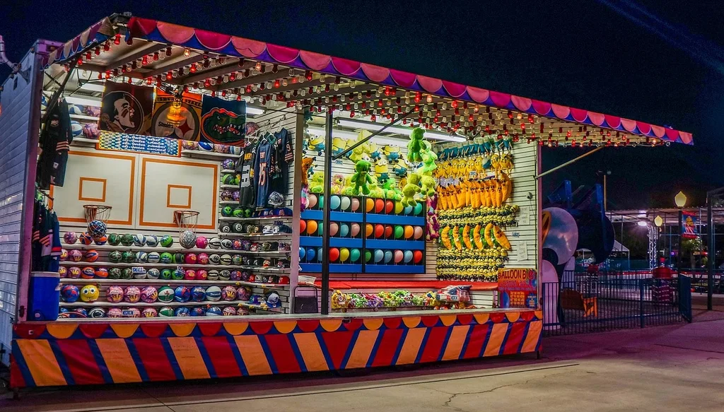 Arcade games at fun park in Raleigh, NC