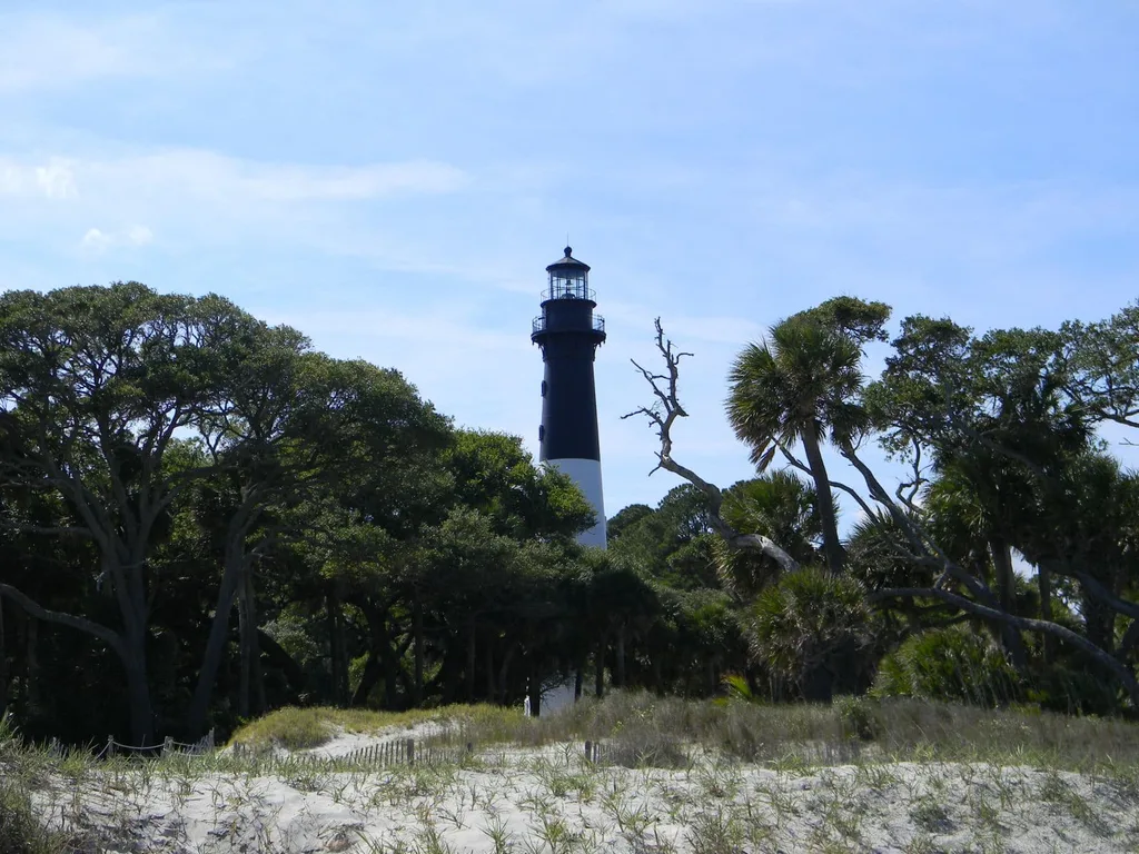 Lighthouse on Hunting Island near Beaufort