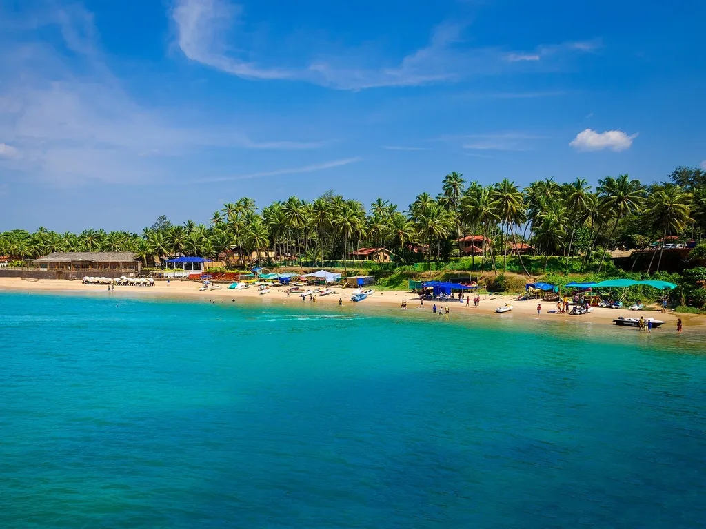 A Beach and Pristine Water in Goa