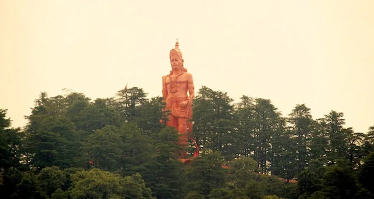 A temple in Jakhoo Hill dedicated to Hanuman 