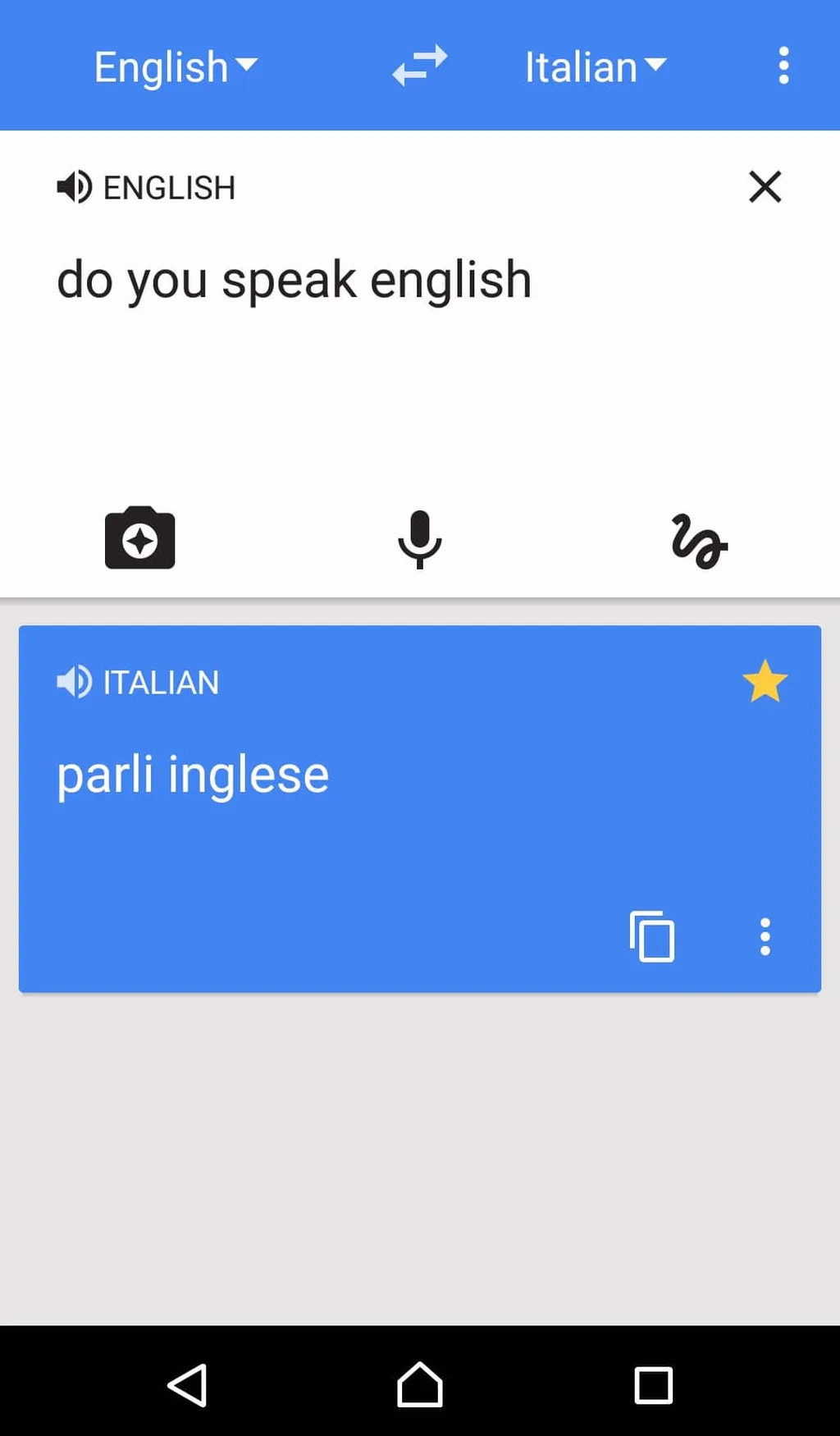 Google translate app