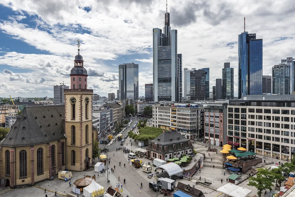 A Square in Frankfurt Germany
