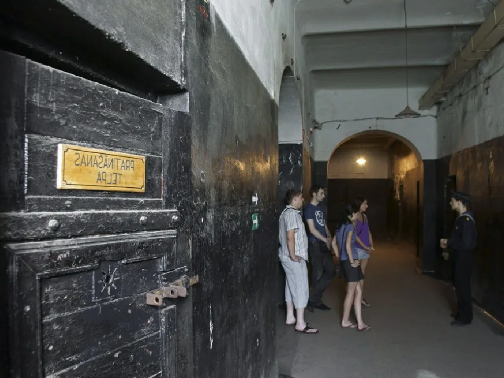 Hallway in Karosta Prison in Liepaja, Latvia