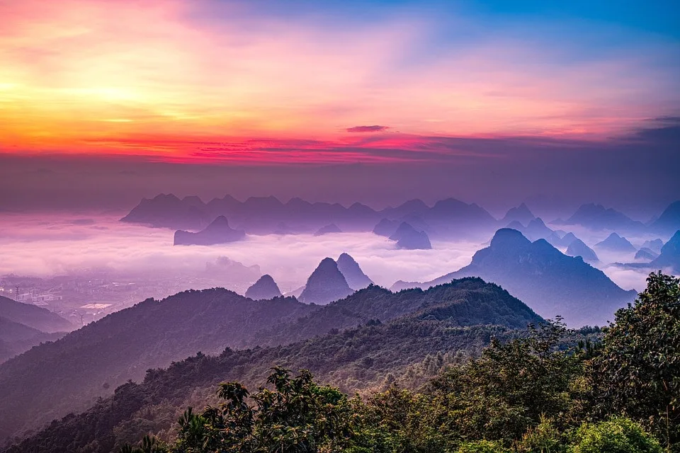 Captivating panoramic view of Guilin in China