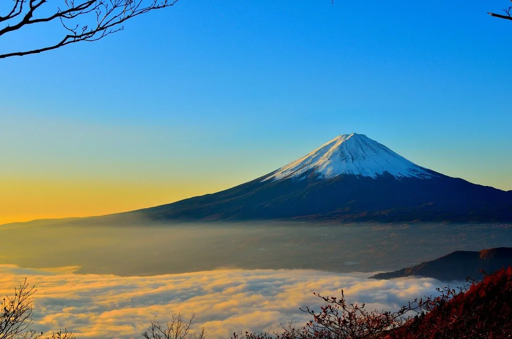 Majestic Mount Fuji in October