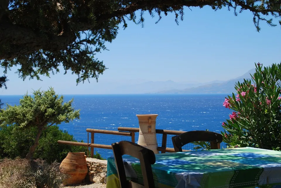 Secluded Tavern Porch On Crete