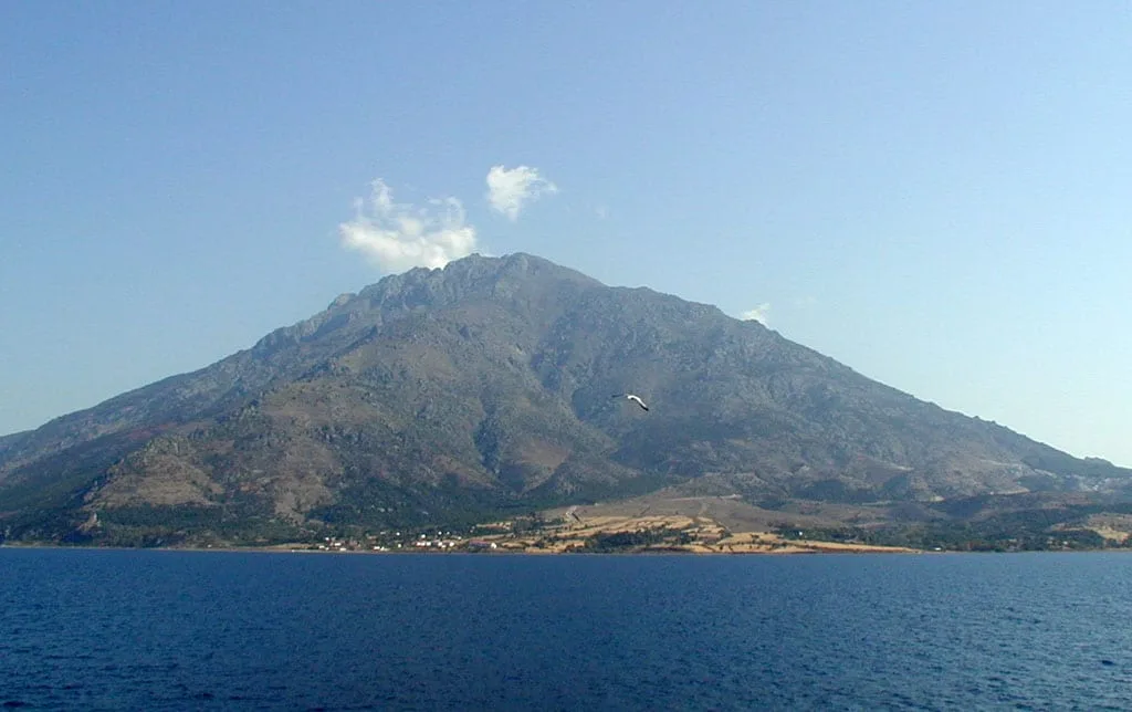 A Great Mountain Rising above Samothraki Island