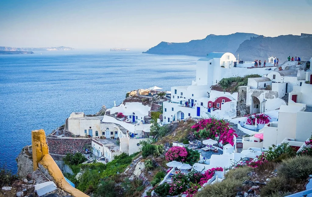 Breath-taking view from Santorini in Greece