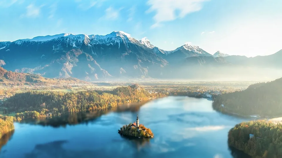 Lake Bled at the beginning of spring