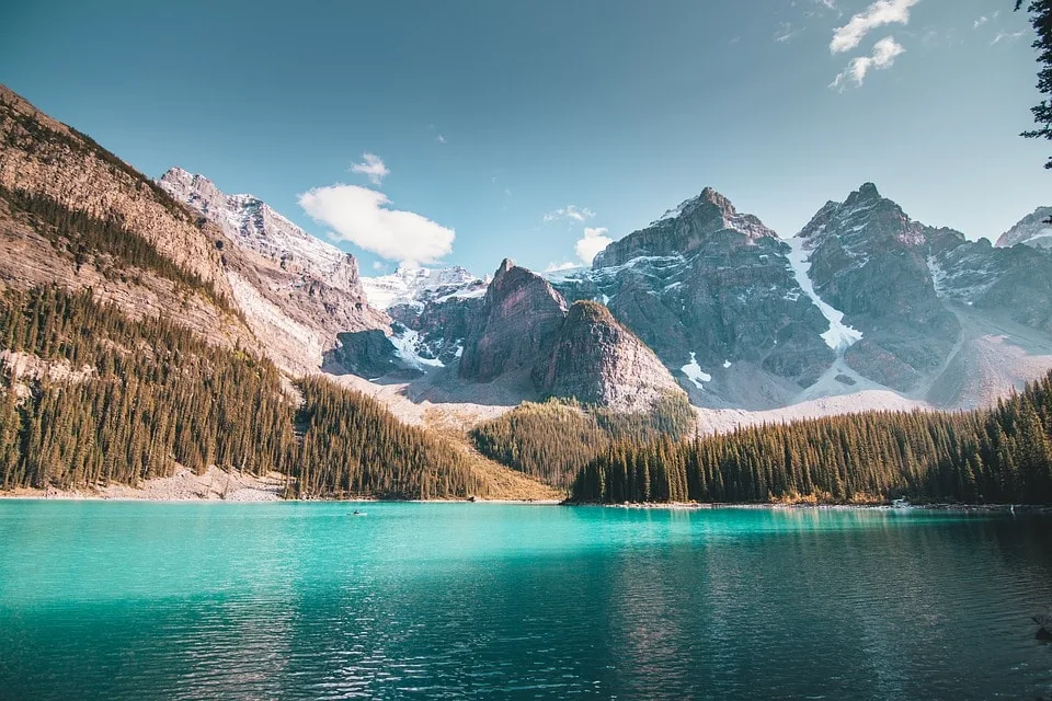 Staggering Blue Water of a lake in Banff
