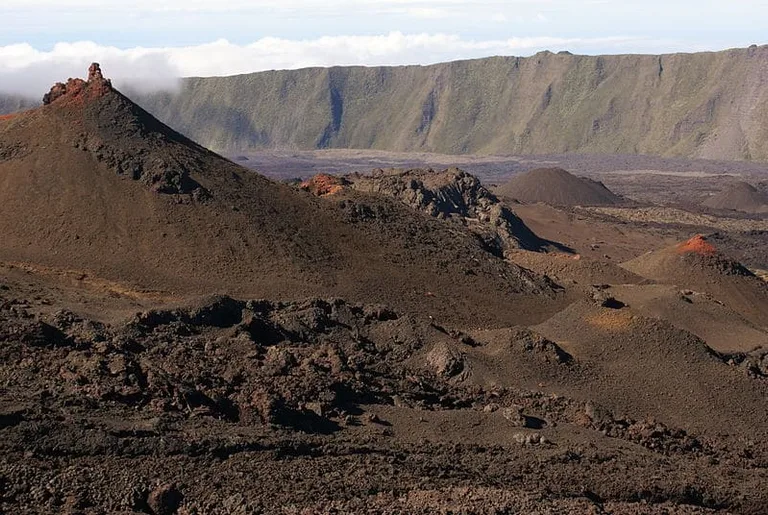 Piton de la Fournaise volcano in Reunion Island