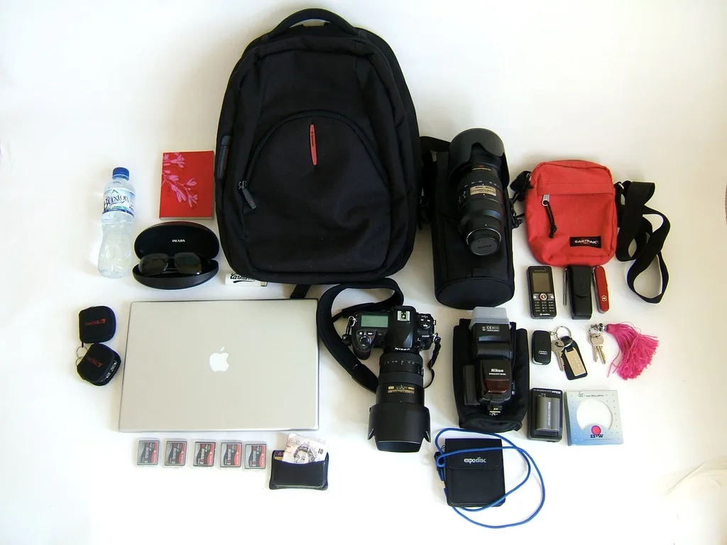 Your travel photography kit should include multiple sd cards, batteries, lenses, etc.