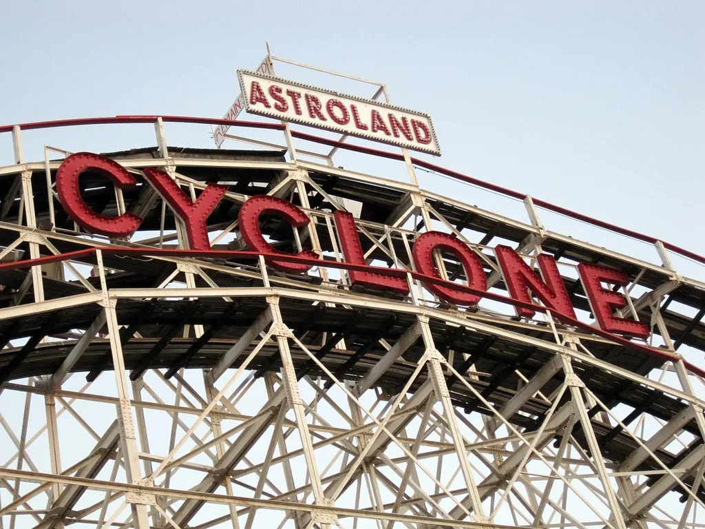 Cyclone roller coaster on Coney Island