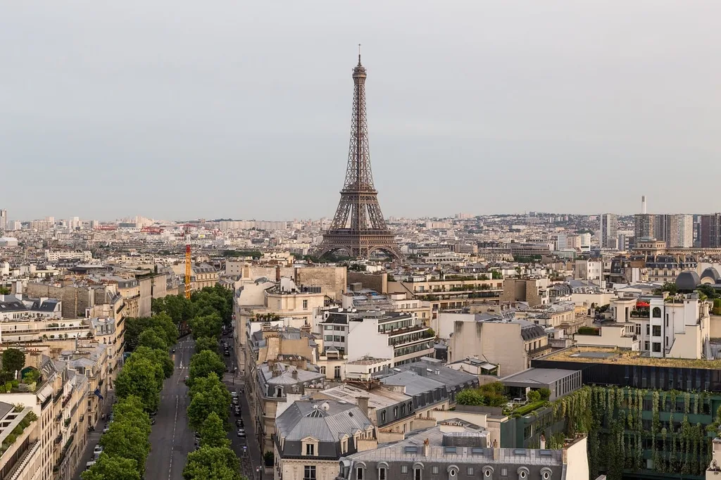 A view of Paris from Arc de Triomphe