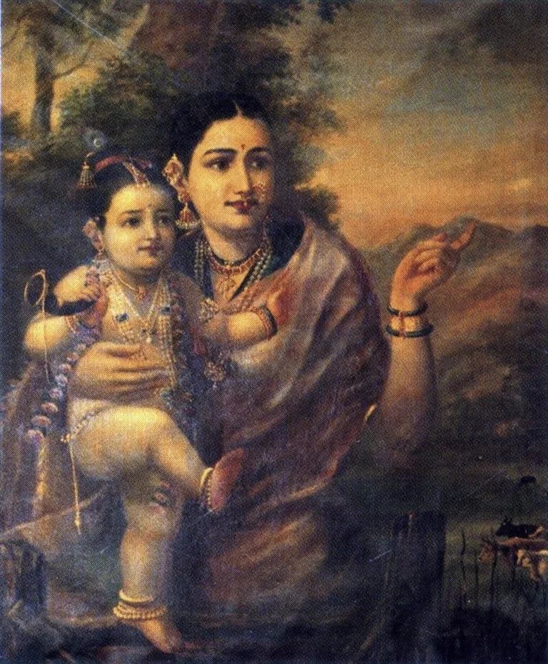 Yasoda and Krishna, later Vakula Devi and Vishnu