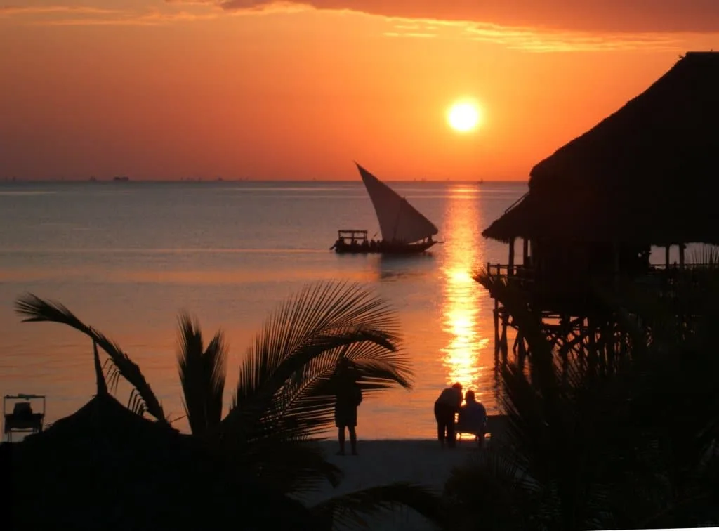 beautiful sunset in tanzania