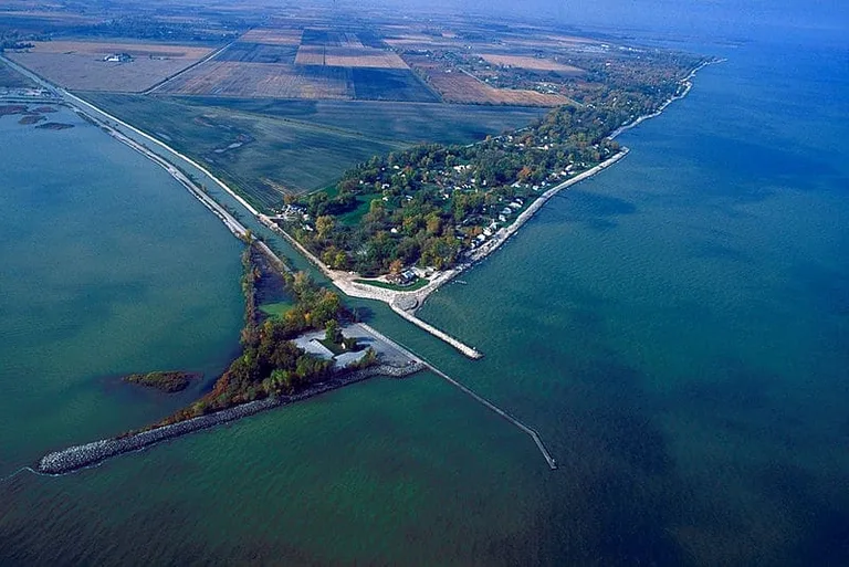 Aerial view of Lake Erie, Ohio