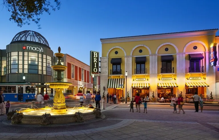 A square in West Palm Beach, Florida